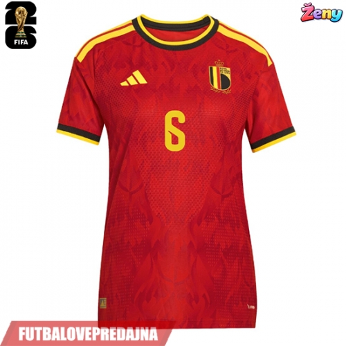 Lacne Ženy Futbalové dres Belgicko Axel Witsel #6 MS 2026 Krátky Rukáv - Domáci